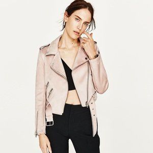 Zara Pink Suede Jacket